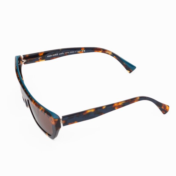 Alain Mikli A0 5053 Armitage 002/73 Teal Brown Tortoise Shield Sunglasses - Picture 12 of 14